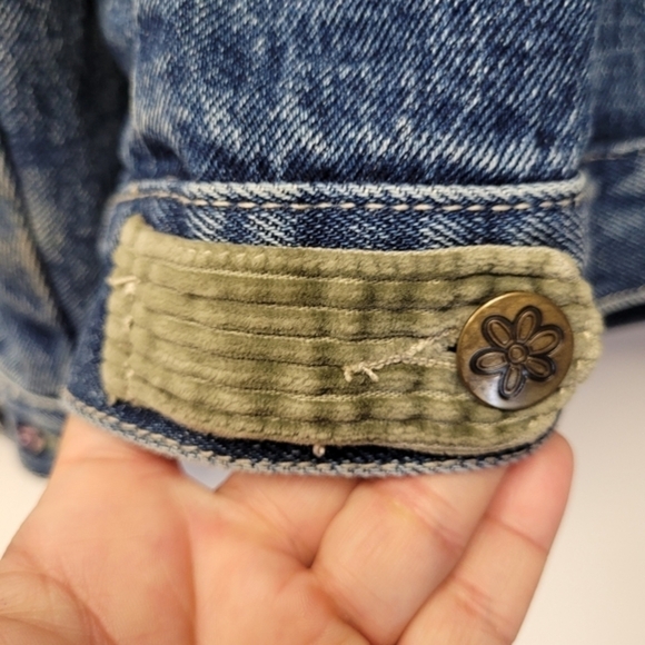 Disney Store Vintage Winnie The Pooh Denim Corduroy Collar Jacket Size S - Picture 12 of 16
